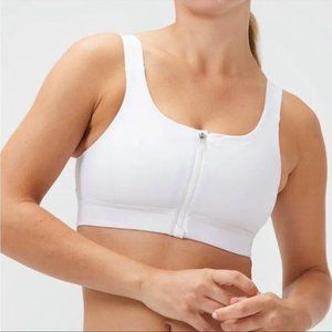 Outdoor Voices Powerhouse White Zip Sports Bra-Size L/XL C cup